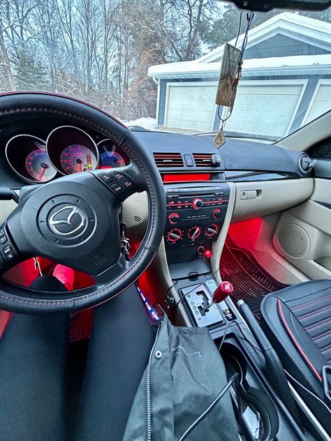 Mazda 3 Interior Ideas, Mazda 3 Sedan Interior, Mazda Interior Accessories, Mazda6 Modified, Mazda 3 2008 Modified, Mazda 3 Accessories, Mazda Hatchback, Car Modification Ideas, Mazda 3 2008