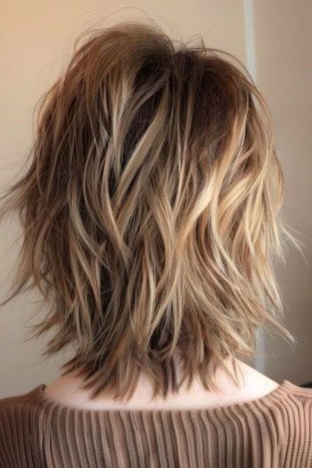 30 Medium-Length Shag Haircuts You’ll Want To Try in 2024 - The Hairstyle Edit Highlights Shag Hair, Shag Bob Thick Hair, Medium Hair Styles For Wavy Hair, Shag Haircuts For Medium Hair, Shaggy Bob Hairstyles Medium Length, Shaggy Bob Medium Length, Shaggy Choppy Bob With Bangs, Medium Shag Haircuts Round Faces, Hair For Women Over 50 Short