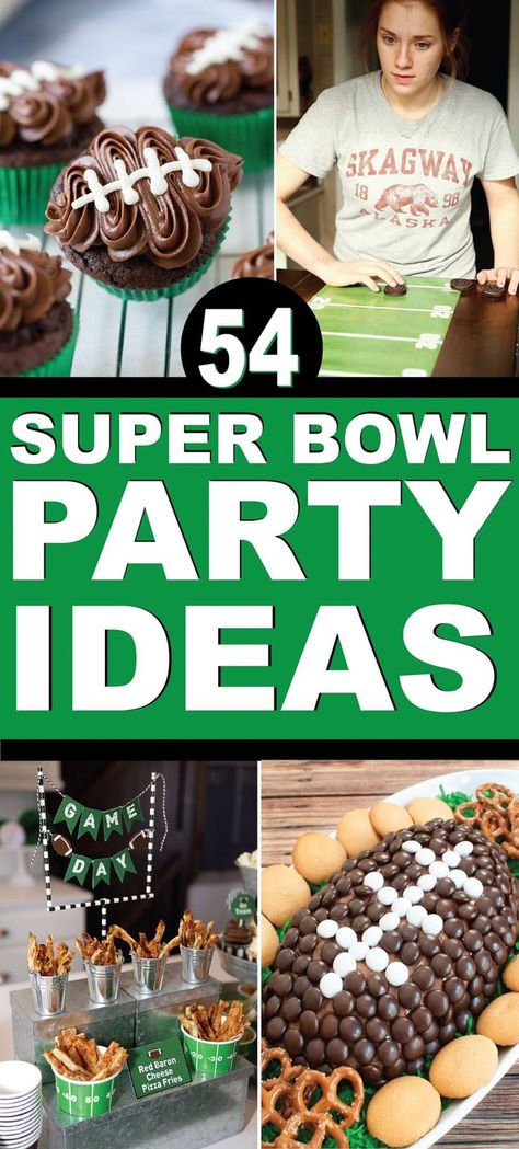 Super Bowl Party Activities For Kids, Super Bowl Dessert Ideas Easy, Super Bowl Party Food Videos, Super Bowl Finger Foods, Bowl Desserts, Super Bowl Party Ideas, Superbowl Food Appetizers, Super Bowl Party Food, Superbowl Desserts