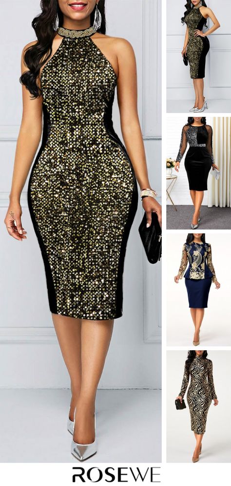 Black And Gold Dinner Dress, Black And Gold Dress Formal Classy, Graduation Wear, Latest Dress For Women, Black Dresses Classy, Lace Dress Styles, Dinner Dress Classy, Women Dresses Classy, Cute Dress Outfits