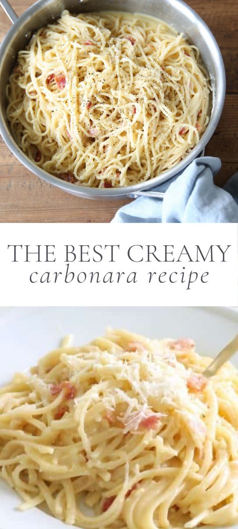 Cream Carbonara Recipe, Easy Bacon Carbonara Pasta, Easy Spaghetti Carbonara Recipe, Cabanara Pasta Recipe Easy, The Best Carbonara Recipe, Easy Carbanerra Pasta, Caesar Linguine Carbonara, Crockpot Spaghetti Carbonara, Cabonara Recipes Healthy