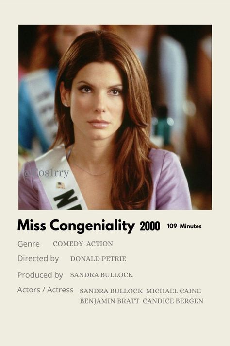 #minimalistposter #poster #movieposter #postermovie Miss Congeniality Poster, Miss Congeniality Aesthetic, Miss Congeniality Movie, Sandra Bullock Miss Congeniality, Sandy Bullock, Family Movie Poster, Girls Night Movies, Minimalistic Posters, Benjamin Bratt