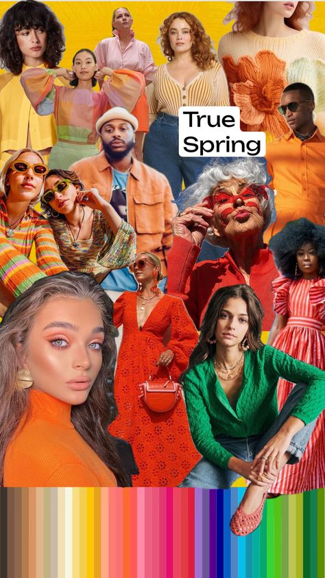 True Spring outfit and colour inspiration ✨The True Spring palette is warm, bright and clear! #truespring #colouranalysis #coloranalysis #colorseasons Spring Season Outfit, True Spring Palette, Warm Spring Palette, True Spring Color Palette, Light Spring Color Palette, True Spring Colors, Light Spring Colors, True Spring, Spring Palette