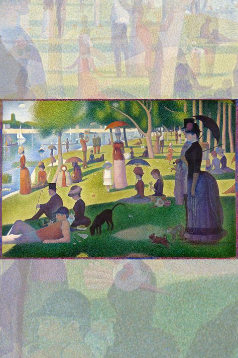 Even during a pandemic, your artsy family can enjoy a Sunday afternoon by the river — Seurat style! Connect the dots of Neo-Impressionism on a fun mini-adventure fine art. #fineartfunart #artappreciation #pointillism Seurat Paintings, George Seurat, متحف فني, Paul Signac, Istoria Artei, Most Famous Paintings, Caspar David Friedrich, Georges Seurat, Impressionist Artists