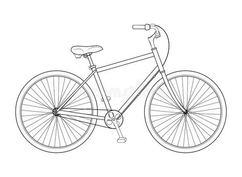 Bicycle concept. Line drawing bicycle on background vector illustration Drawing Bicycle, Background Illustration, Line Drawing, Stock Illustration, Stock Vector, Vector Illustration, Bicycle, Drawings