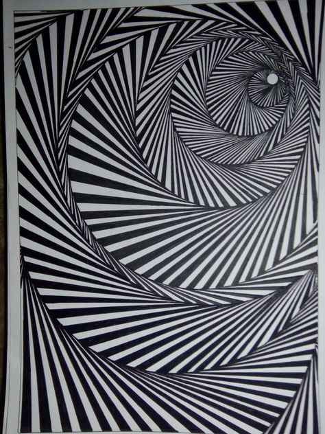 Nirmana dwimatra Line Study, Opt Art, Optical Illusion Drawing, Illusion Drawings, Graphic Design Brochure, Zentangle Artwork, Zen Doodle Art, Geometric Drawing, Optical Illusions Art