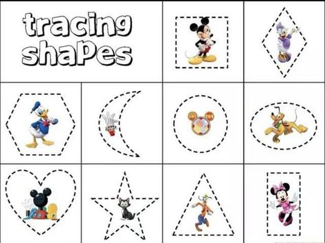 Mickey Mouse Preschool, Mouse Shapes, Mickey Classroom, Disney Lessons, Mickey Mouse Classroom, Disney Themed Classroom, Preschool Supplies, Disney Activities, Mickey Theme