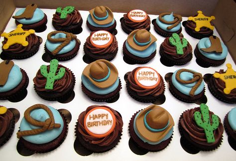 Cowboy Cupcakes by Cutie Cakes WY, via Flickr 1st Rodeo Birthday Cupcakes, Cowboy Cakes For Boys, Western Cupcakes, Western Theme Cupcakes, Jack Oconnell, Cowboy Cupcakes, 1st Rodeo, Cowboy Cakes, Western Birthday Party