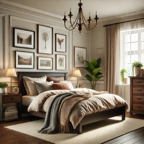 How to Decorate a Bedroom with Dark Furniture - The NY Magazine Bedroom Ideas Dark Wood Furniture, Bedroom With Black Headboard, Dark Brown Bedroom Furniture Decor, Pottery Barn Bedroom Ideas, Bedroom With Dark Wood Furniture, Bedroom With Dark Furniture, Espresso Bedroom Furniture, Wood Bedroom Ideas, Brown Leather Bed