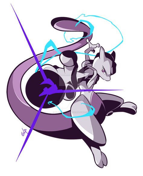 Commission: Mewtwo by GlaucoSilva on DeviantArt Mewtwo Art, Mewtwo Pokemon, Rayquaza Pokemon, Pokemon Mewtwo, Mew And Mewtwo, Pokemon Mew, Pokemon Sketch, Oc Pokemon, Pokemon Tattoo