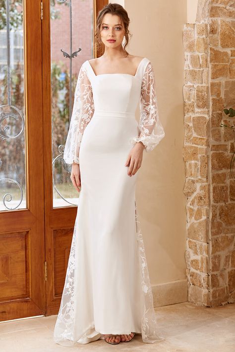 Courthouse wedding dress short