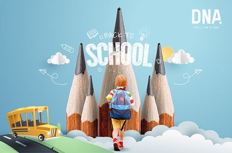 Education Pictures, School Advertising, Education Poster Design, Ads Creative Advertising Ideas, School Creative, Social Media Advertising Design, Kids Illustration, Graphic Design Ads, Graphic Design Photoshop