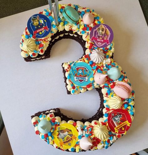 3rd Birthday Cake Paw Patrol, Paw Patrol Twins Birthday Cake, Paw Patrol Party Cupcakes, Paw Patrol Cake 2nd Birthday, 3 Paw Patrol Cake, 3 Birthday Cake Boy, Number 3 Paw Patrol Cake, 3rd Paw Patrol Birthday Party, 3rd Birthday Party Paw Patrol