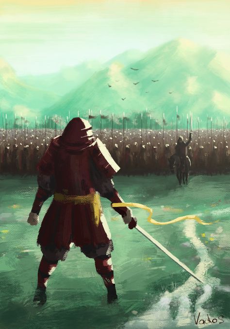 1 vs 1000, Vadim Galuza on ArtStation at https://www.artstation.com/artwork/l5bno One Man Vs Army Art, 1 Man Army, 1 Vs 1000 Anime, One Man Army Art, Indomitable Human Spirit Wallpaper, Heroism Art, Warrior Aesthetic Men, 1 Vs 1000, Ninja Artwork