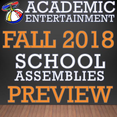 Need great school assembly ideas for this coming Fall?  Check out our Fall 2018 School Assemblies Preview for program specials and discount dates across the nation!  800-883-9883  #Ideas #SchoolAssemblies #SchoolShows #ShowsInSchools #AcademicEntertainment #SmartFun #AssemblyShows #SchoolAssemblyPrograms #AssemblyPrograms #SchoolAssemblyShows #Fall #FallPreview #Preview #Autumn #BackToSchool School Events Ideas High School, Middle School After School Program Ideas, Topics For School Assembly, Middle School Assembly Ideas, Elementary Assembly Ideas, Fun School Wide Events, Elementary School Assembly Ideas, Elementary School Ideas, School Assembly Ideas