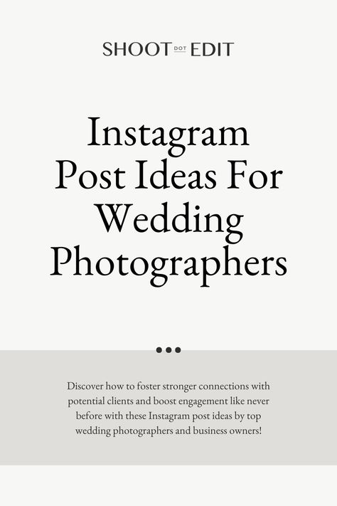 infographic stating instagram post ideas for wedding photographers Wedding Instagram Feed Ideas, Photographer Posts Social Media, Instagram Feed Ideas Wedding Photographer, Wedding Instagram Post, Wedding Photography Social Media Post, Instagram Post Ideas, Facebook Post, Insta Feed, Ideas For Wedding