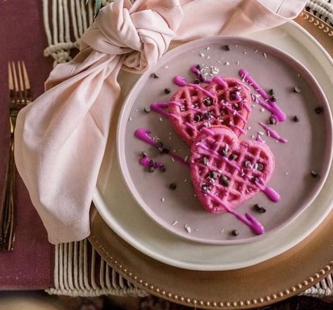 Lindsay McFarlane (@lmcfarlane7) • Instagram photos and videos Easy Valentines Breakfast, Valentines Breakfast Ideas, Heart Shaped Waffles, Heart Shaped Pancakes, Valentines Breakfast, Heart Shaped Food, Dragon Fruit Smoothie, Gluten Free Waffles, Easy Valentines