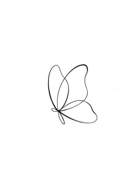 Cute Simple Butterfly Tattoo, Single Line Butterfly Tattoo, Butterfly Tattoo Dainty, Simple Butterfly Drawing, Half Butterfly Half Flower Tattoo, Emoji Tattoo, Easy Butterfly Drawing, Butterfly Icon, Simple Butterfly Tattoo