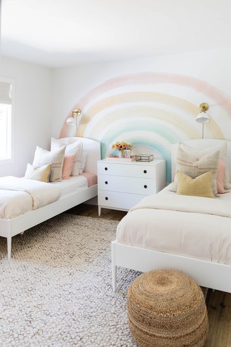 Rainbow themed bedroom