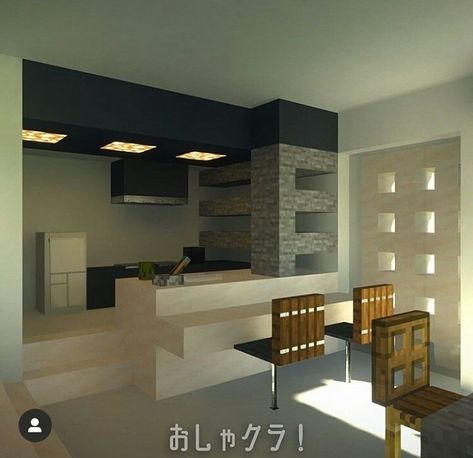 Minecraft House Interior, Minecraft Kitchens, Modern Minecraft Houses, Case Minecraft, Minecraft Decoration, Rumah Minecraft Sederhana, Minecraft Mansion, Minecraft Interior, Minecraft Interior Design