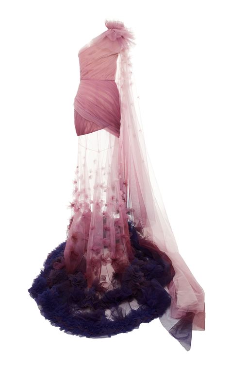 Ombre Clothes, Coktail Dress, Pamella Roland, Dress Couture, Pink Gown, Fashion Illustration Dresses, Johanna Ortiz, Tulle Gown, Butterfly Dress