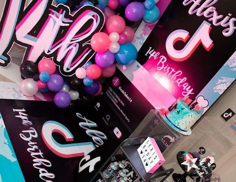 Tik Tok × Teenagers × Quarantine.... / Birthday "TikTok × Teenagers × Quarantine.... " | Catch My Party Birthday Tiktok, Tiktok Theme, 12th Birthday Party Ideas, Teen Girl Birthday Party, Tiktok Party, 33 Birthday, Slumber Party Birthday, Bday Party Kids