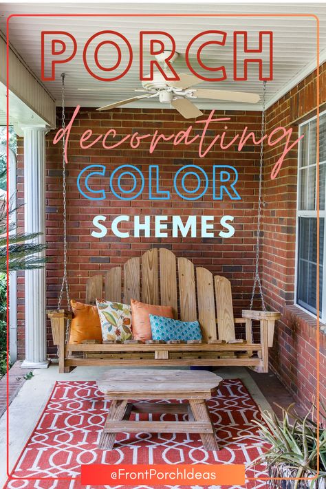 Do you want to add color to your front porch but aren't sure how? Check out our post about front porch color schemes. We gathered some of the most colorful front porch color schemes that can be tailored to any front porch.Decorate your front porch in a variety of colors perfect for any exterior!