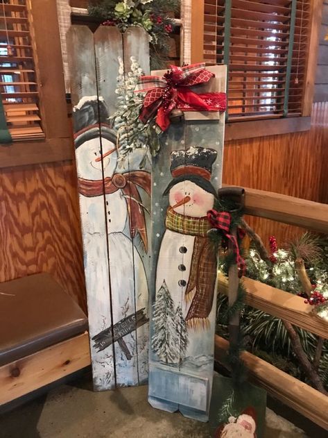 Snowmen Porch Leaners, Christmas Leaning Boards, Holiday Porch Leaner, Painted Ironing Boards, Winter Porch Leaners, Christmas Porch Leaners, Painted Snowman On Wood, Christmas Paintings On Wood, Porch Leaners