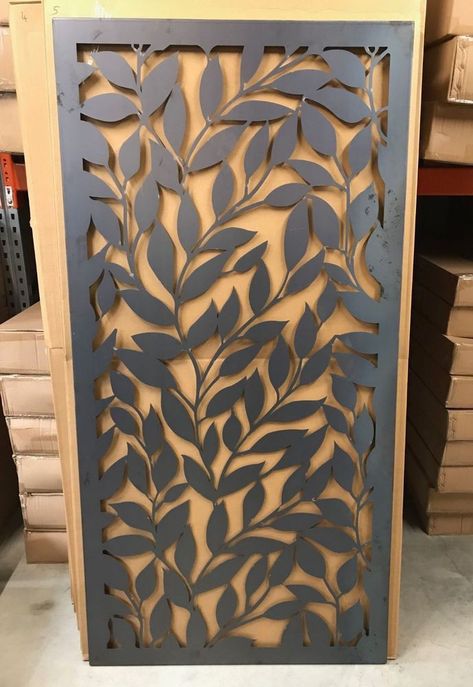 Outdoor Privacy Screens, Metal Wall Art Panels, Decorative Metal Screen, Metal Garden Gates, Decorative Screen Panels, Front Wall Design, Rust Colour, Laser Cut Screens, Laser Cut Decor