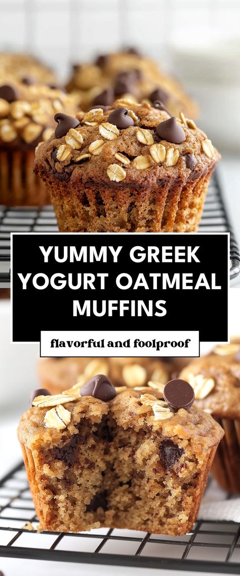 Image for Yummy Greek Yogurt Oatmeal Muffins Greek Yogurt Recipes Muffins, Easy Greek Yogurt Muffins, Greek Yogurt Oatmeal Muffins, Recipes Using Vanilla Greek Yogurt, Cooking With Greek Yogurt, Recipes With Vanilla Greek Yogurt, Yogurt Muffins Healthy, Oatmeal Yogurt Breakfast, Recipes With Greek Yogurt