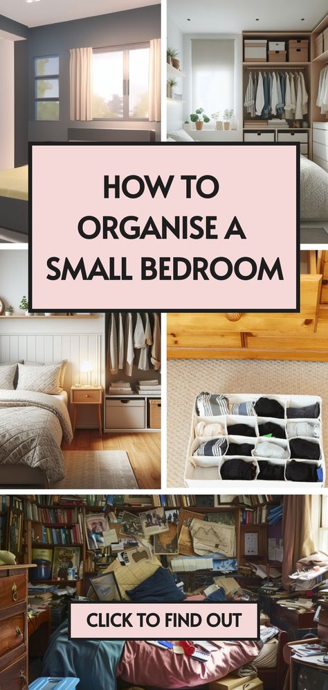 🔍 Tight on space? No problem! Our guide offers the best bedroom design ideas and small bedroom inspirations to help you organize and decorate. See how simple changes can make a huge difference—click to read now! Small Bedroom Tips And Tricks, How To Organise A Small Bedroom, How To Decorate Small Bedroom Ideas, Making The Most Of A Small Bedroom, Styling A Small Bedroom, How To Organize Small Bedroom, How To Organize A Small Bedroom, Extra Small Bedroom Ideas, Organise Bedroom