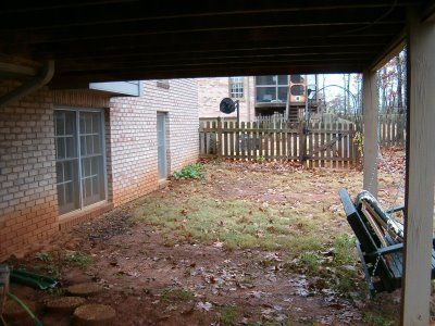 Backyard Under Deck Patio Ideas, Under Deck Landscaping, Mud Area, Under Deck Drainage, Backyard Dog Area, Patio Under Decks, Landscaping Around Deck, Two Level Deck, Deck Landscaping