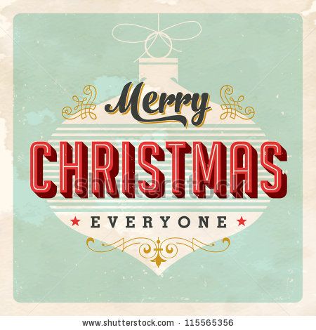 Vintage Christmas Card - Vector Eps10. Grunge Effects Can Be Easily Removed For A Brand New, Clean Sign. - 115565356 : Shutterstock Vintage Merry Christmas, Merry Christmas Vintage, Merry Christmas To All, Merry Christmas Everyone, Old Christmas, Christmas Card Design, Noel Christmas, Merry Little Christmas, Vintage Christmas Cards