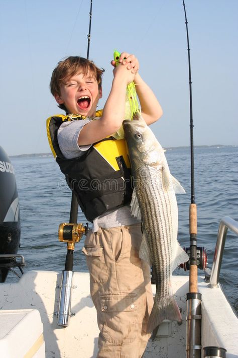 Allboy. Max hoists a striped bass he caught on Chesapeake Bay , #Ad, #hoists, #striped, #Allboy, #Max, #Chesapeake #ad Bass Pose Reference, Fishing Pose Reference, Person Playing Bass Reference, Bass Photoshoot, Bass Photography, Bass Playing, Sea Sickness, Acorn And Oak, Striped Bass