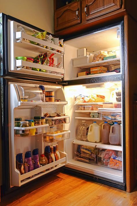 Cold Refrigerator Full of Fresh Food and Groceries. Top freezer kitchen refriger , #AFF, #Top, #Groceries, #kitchen, #freezer, #Food #ad Monogram Refrigerator, Office Refrigerator, Vegetable Crisps, Clean Refrigerator, Refrigerator Repair, Compact Refrigerator, Kitchen Refrigerator, Cleaning Appliances, Cooking Gadgets