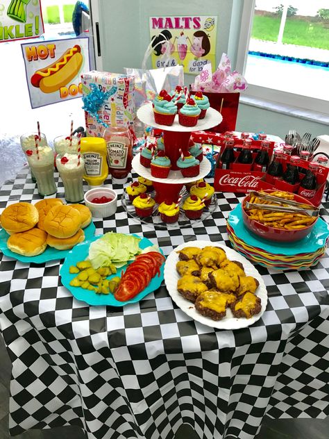 50s Bday Party Ideas, 1950s Pop Culture, Soda Birthday Party, Riverdale Party Ideas, Riverdale Birthday Party Ideas, 50s Birthday Party Ideas, 50s Birthday Party Theme For Kids, Riverdale Themed Birthday Party, Soda Shoppe Party Ideas