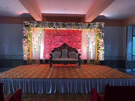 Engagement Stage, Engagement Stage Decoration, Simple Stage Decorations, Bio Data, Stage Decoration, Wedding Mandap, Wedding Design Decoration, Flowers Decoration, Wedding Stage Decorations