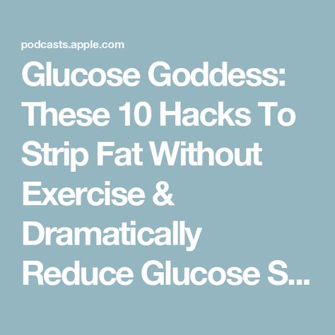 Glucose Goddess: These 10 Hacks To Strip Fat Without Exercise & Dramatically Reduce Glucose Spikes! Glucose Goddess Hacks, Glucose Goddess, Eat To Live, So Sweet, Muscles, Sweet Tooth, Health And Wellness, Health, 10 Things