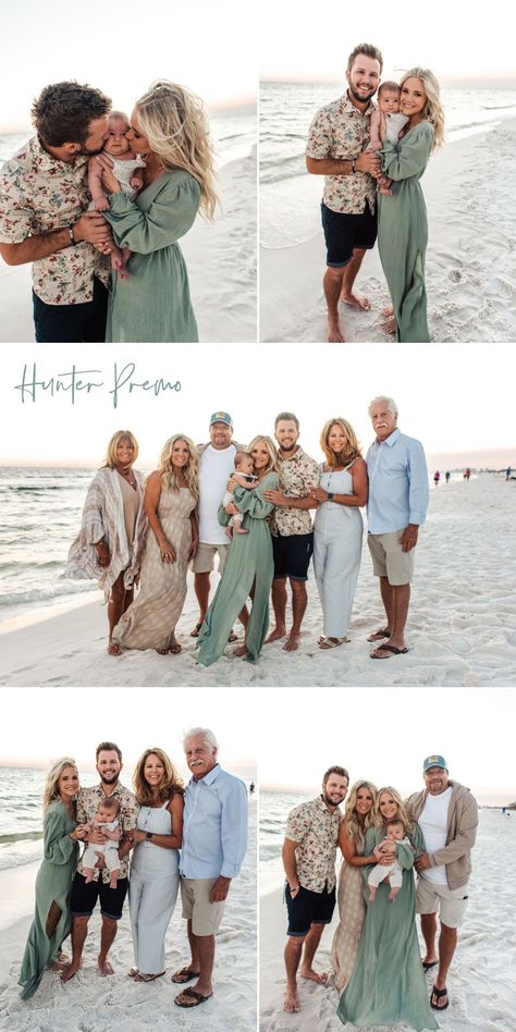 Family Photo Outfits Florida, Beach Pictures Family Colors, Family Beach Pictures Sage Green, Beach Holiday Photos Family, Beach Theme Family Pictures, Beach Pic Outfits Family Portraits, Beach Outfit Pictures Family Portraits, Green And Pink Family Photos, Boho Beach Photoshoot Family