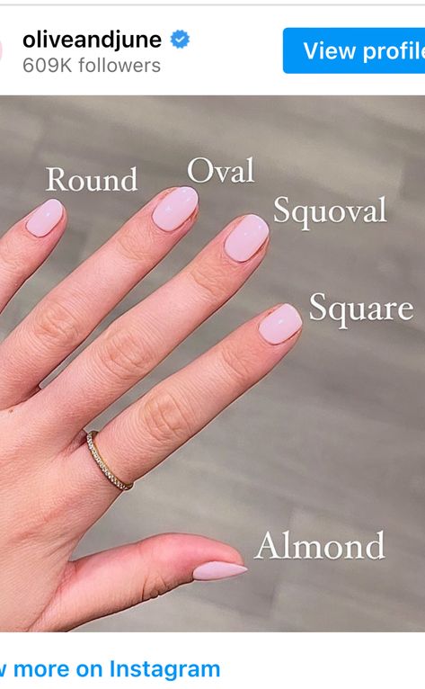 Slightly Rounded Nails, Short Almond Nail Colors, Medium Length Round Nails, Small Oval Nails Design, Short Round Oval Nails, Short Oval Nails Acrylic Pink, Short Oval Nails Ideas Pink, Soft Pink Round Acrylic Nails, Natural Round Nails