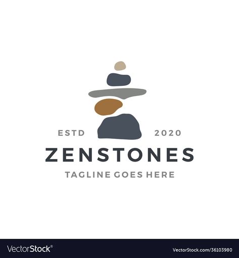 Stone Logo Design, Stone Illustration, Hm Logo, Zen Logo, Stone Logo, Balance Logo, Chinese Drawings, Don Pedro, Resort Logo