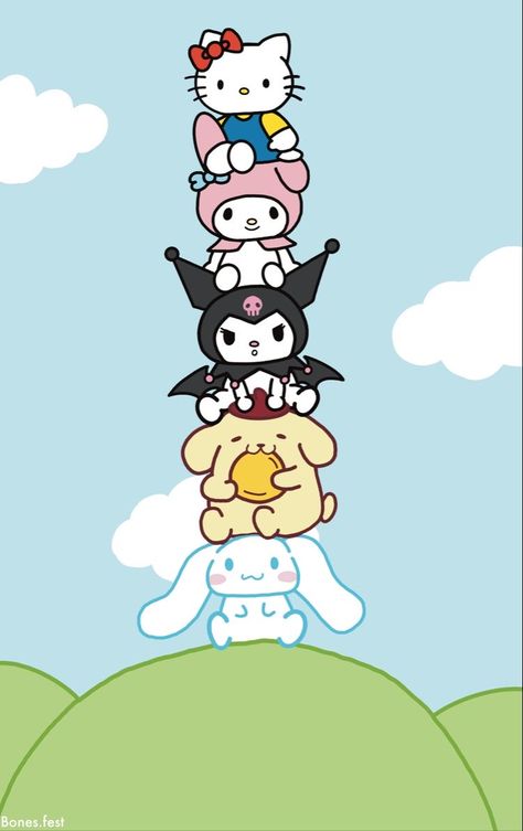 Saniro Charcters Drawings, Kromium Hello Kitty, Sanrio Group Photo, Hello Kitty And Friends Drawing, Drawing Cinnamoroll, Kuromi And Pompompurin, Kuromi And Friends, Hello Kitty And Friends Wallpaper, Sanrio And Friends