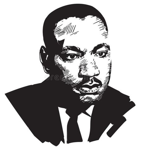 Martin Luther King. Black and white hand drawn vector portrait , #Sponsored, #King, #Black, #Martin, #Luther, #white #ad Louis Farrakhan, King Drawing, I Have A Dream Speech, Dr Martin Luther King, Civil Rights Leaders, American Icons, Vector Portrait, I Have A Dream, King Jr