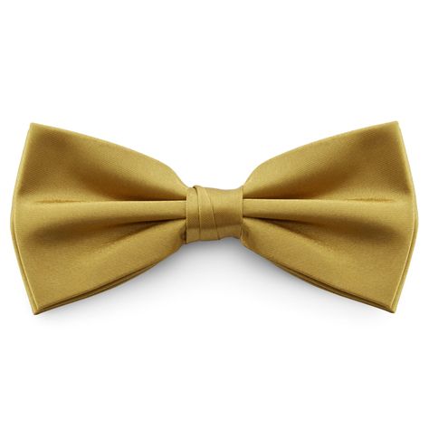 Gold Bow Tie, Pre Tied Bow Tie, Bow Tie Set, Welcome To The Family, Tie Set, Linen Bag, Golden Color, Pure Gold, Bow Ties