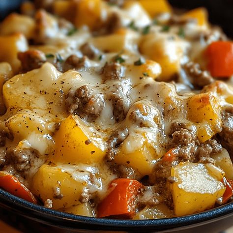 Crockpot Cheesesteak Potato Casserole – Naomi's Recipes Crockpot Philly Cheesesteak, Crockpot Cheesesteak, Cheesy Potato Recipe, Crockpot Cheesy Potatoes, Philly Cheesesteak Recipe, Hamburger Potato Casserole, Beef Crockpot, Cheesy Potatoes Recipe, Crock Pot Potatoes