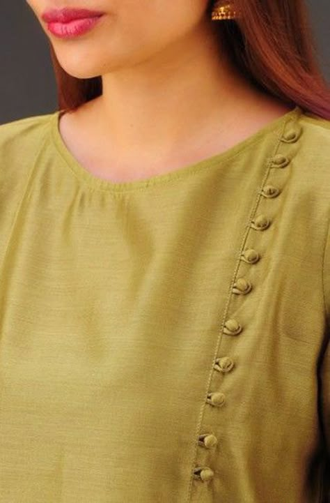 Top 50 Stylish And Trendy Kurti Neck Designs That Will Make You Look All The More Graceful Churidar Neck Model, Top Neck Designs, Different Neck Designs, Stylish Neck Designs For Kurtis, Beautiful Neck Designs, Front Neck Design, Plain Kurti Designs, Salwar Suit Neck Designs, Kurti Suit