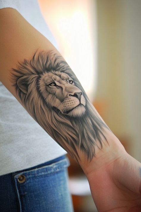 Lion Lioness Tattoo, Fierce Lion Tattoo, Lion Mandala Design, Small Lion Tattoo For Women, Leo Lion Tattoos, Lion Cub Tattoo, Lion And Lioness Tattoo, Lion Arm Tattoo, Lion Sleeve