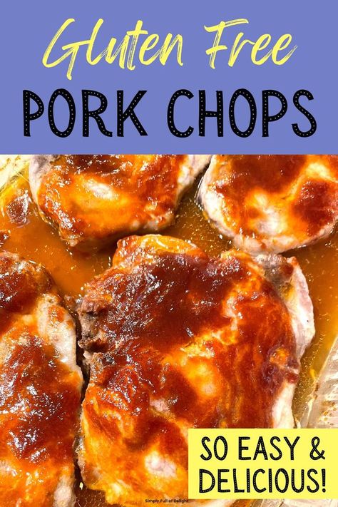 gluten free pork chop recipes Gluten Free Pork Chop Recipes, Gluten Free Pork Chops, Gluten Free Noodles Recipe, Sweet And Sour Pork Chops, Baked Bbq Pork Chops, Quick Gluten Free Meals, Fall Crockpot, Gf Meals, Boneless Pork Chop Recipes