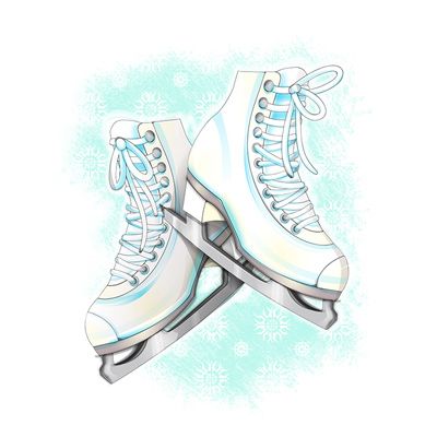 How to Create Ice Skates in a Softly Drawn Vector Style in Illustrator Ice Skate Drawing, Style Skate, Figure Ice Skates, Skate Party, Ice Skaters, Shoes Drawing, Ice Skates, Illustrator Tutorials, Drawing Clothes