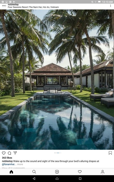 Vietnam Resorts, Beach Resort Design, Tropical Houses Architecture, Eco Farm, Bali Style Home, Bali Garden, Vietnam Hotels, Wedding Space, Danang Vietnam